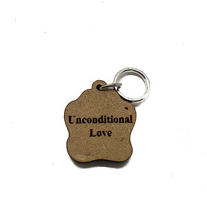 Unconditional Love Paw Print Stitch Marker (back)