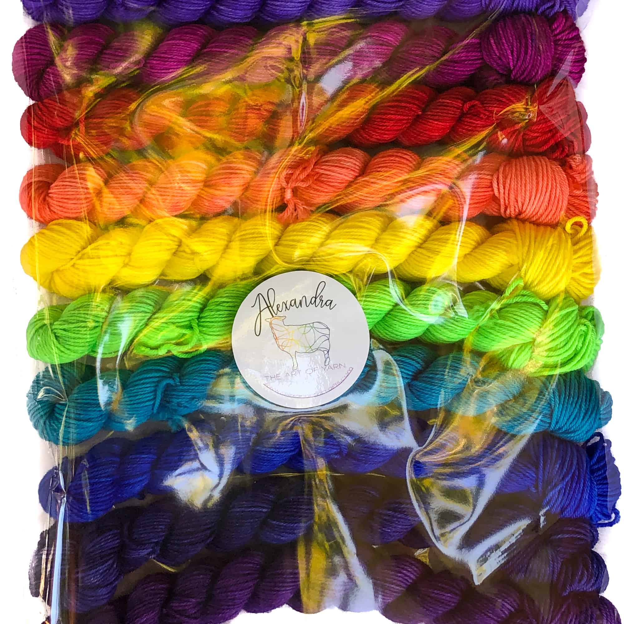 Rainbow Mini Sets - Set of 10 Fingering Weight Yarn
