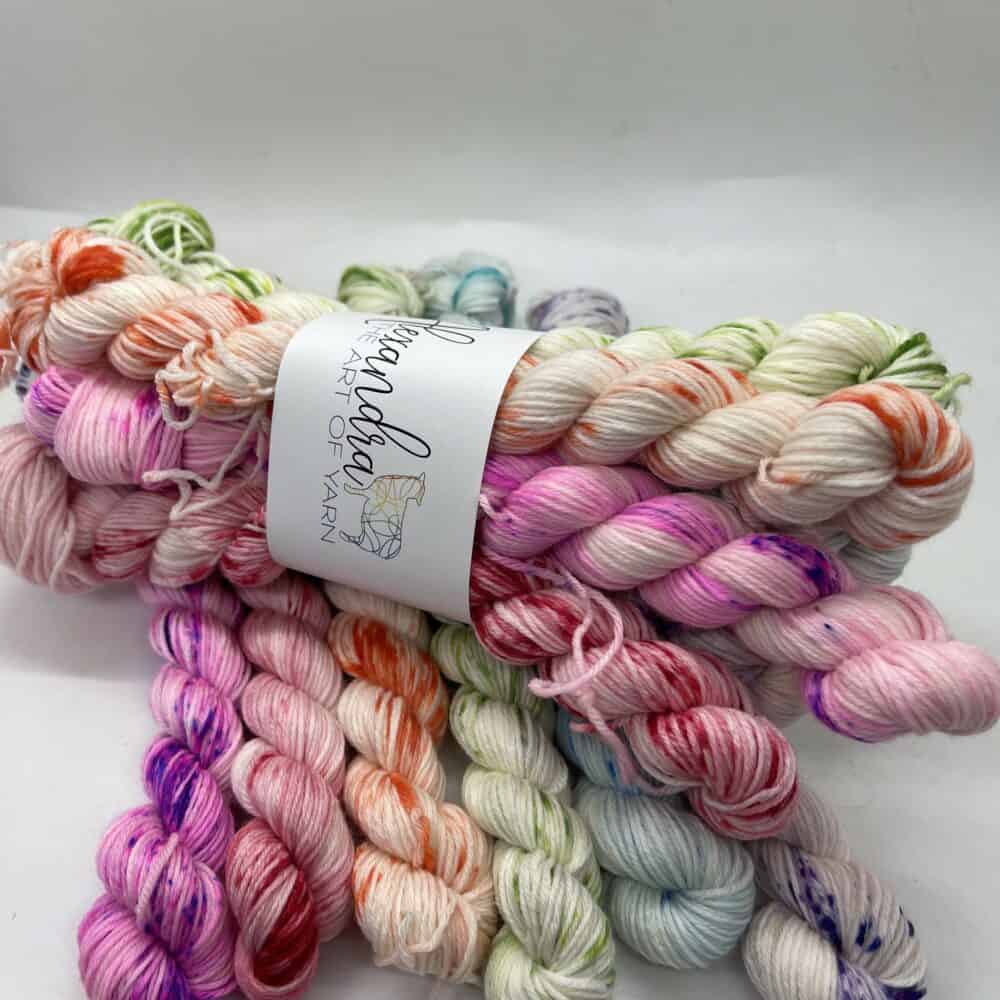 candy inspired indie dyed yarn festive fizz hues